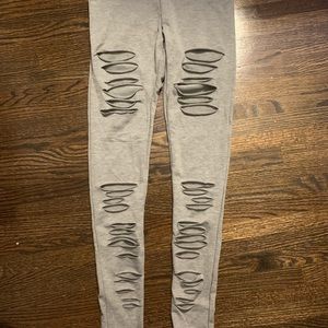Ripped Gray Leggings